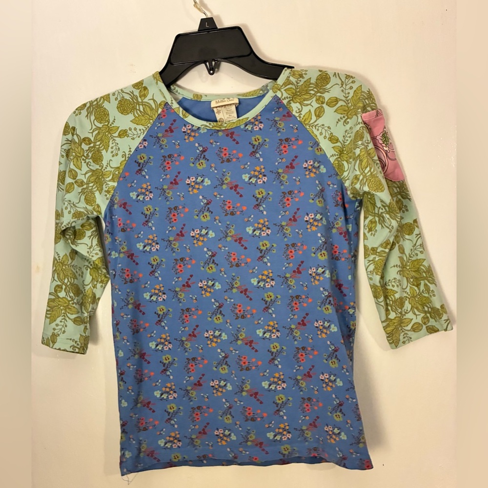 Matilda Jane Blue and Green Floral Kids Top